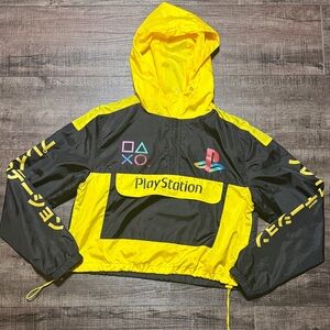 Sony PlayStation Yellow and Black Jacket 1/2 zip